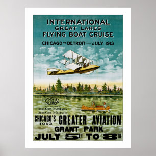 Poster Barco de vôo dos grandes lagos