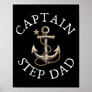 Poster Barco do Padrasto Capitão Navegação à Vela Âncora