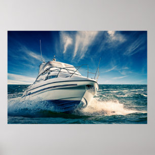 Póster Barco do poder que entra o porto de Chichester