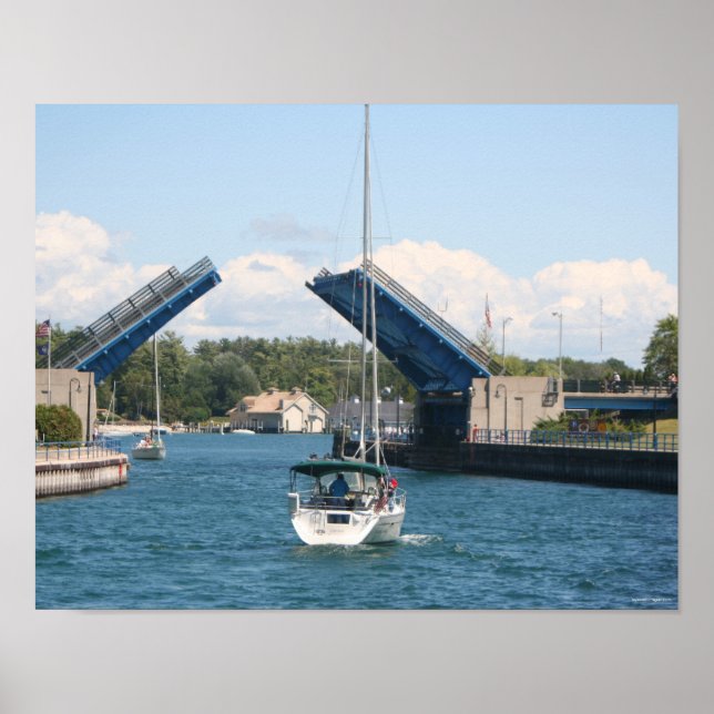 Poster Barco em Charlevoix, Michigan (Frente)