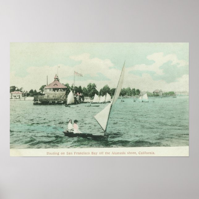 Póster Barco em San Francisco BayAlameda, CA (Frente)