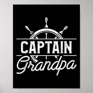 Poster Barco Engraçado Do Capitão Avô, Citação De Navegaç