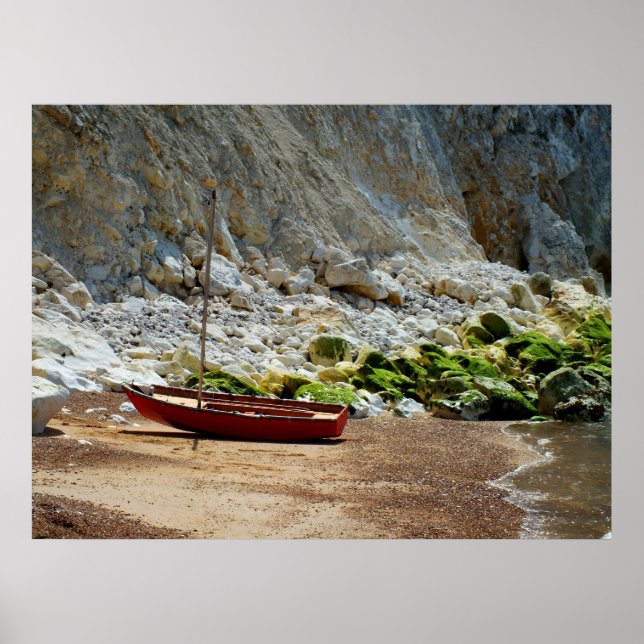 Poster Barco na praia em Alum Bay (Frente)