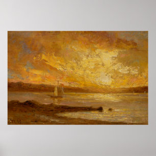 Poster Barco no Mar - Edward Mitchell Banister - c1890