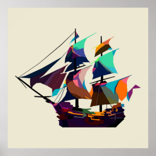 Poster Barco pirata