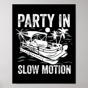 Poster Barco Pontão Navegação Legal Divertido Festa Em Sl