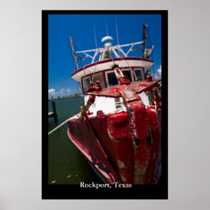 Poster Barco vermelho do camarão