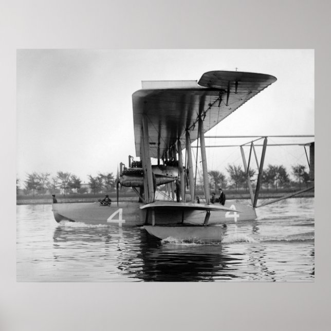 Póster Barco Voador NC-4 Curtiss marinho, 1918 (Frente)