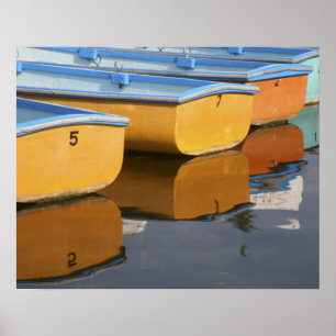 Poster Barcos a bordo do rio Tamisa,