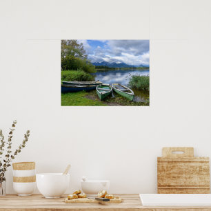 Poster Barcos a remo no lago - Allgäu