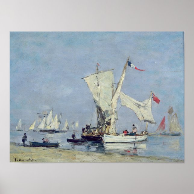 Póster Barcos à vela, c.1869 (Frente)