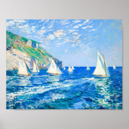 Poster Barcos à vela em águas calmas - Pintura impression