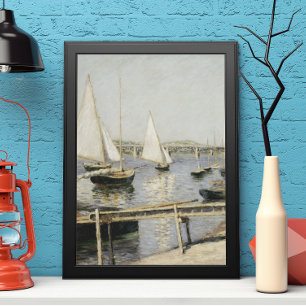 Póster Barcos à vela na Argentina por Gustave Caillebotte