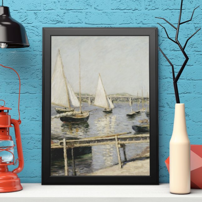Póster Barcos à vela na Argentina por Gustave Caillebotte (Criador carregado)