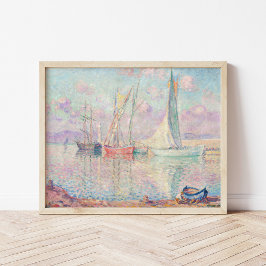 Poster Barcos a vela no porto de Tropez-Santo | Henri Leb