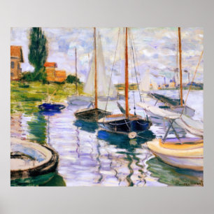 Poster Barcos à vela no Sena do Petit Claude Monet