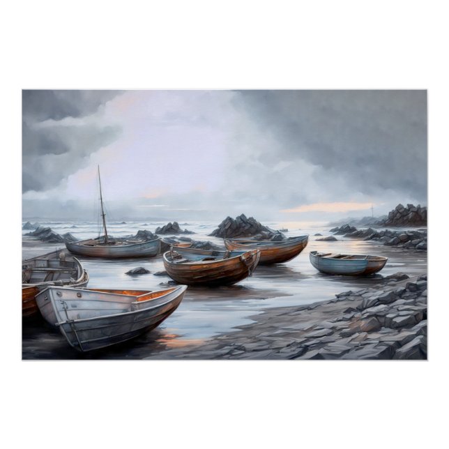 Póster Barcos ao largo (Frente)