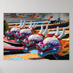 Poster Barcos chineses do dragão em Formosa