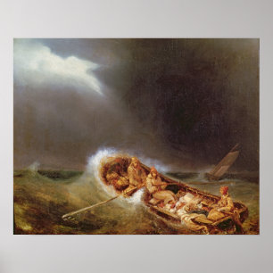 Póster Barcos de Dieppe que retorna da pesca