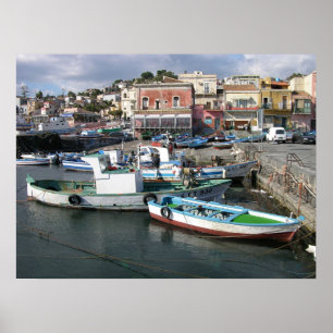 Póster Barcos de funcionamento