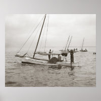 Barcos de ostras, 1903. Foto antiga