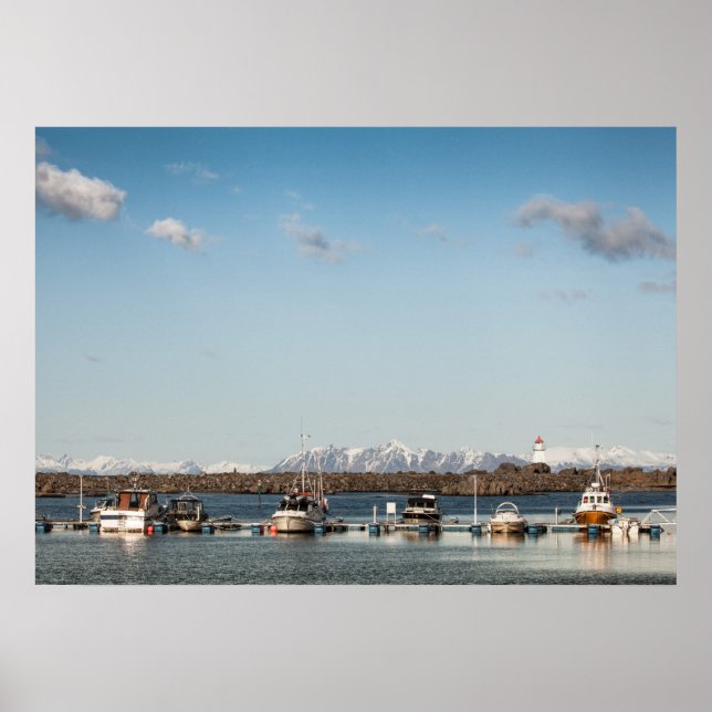 Poster Barcos De Pesca Das Ilhas Lofoten (Frente)