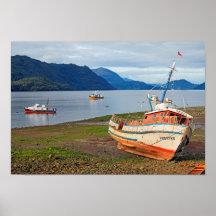 Barcos de pesca, Hornopiren, Chile