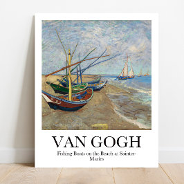 Poster Barcos de pesca na praia por Vincent van Gogh