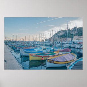 Poster Barcos de pesca no porto de Nice, França