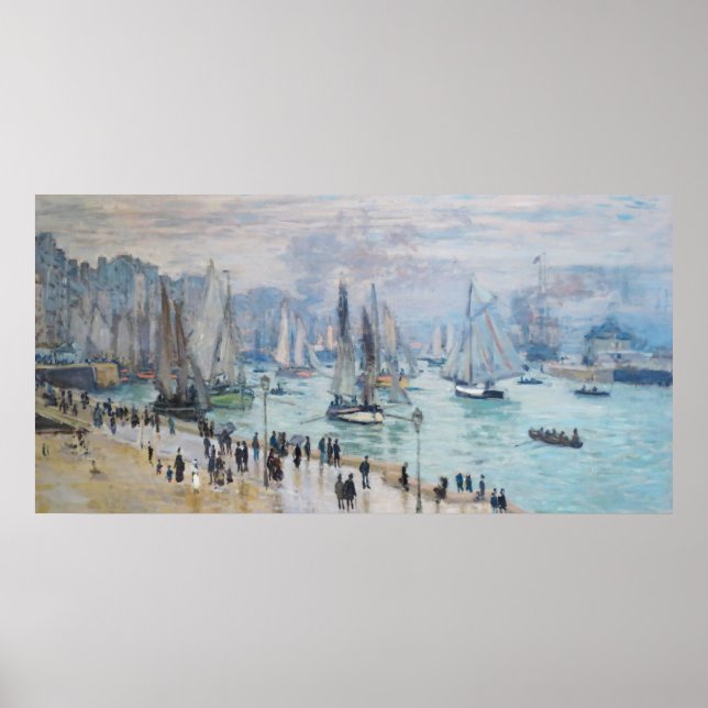 Póster Barcos de pesca que saem do porto | Claude Monet (Frente)