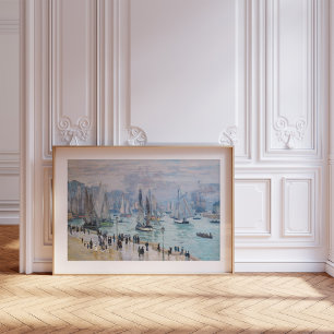 Poster Barcos de pesca que saem do porto Claude Monet