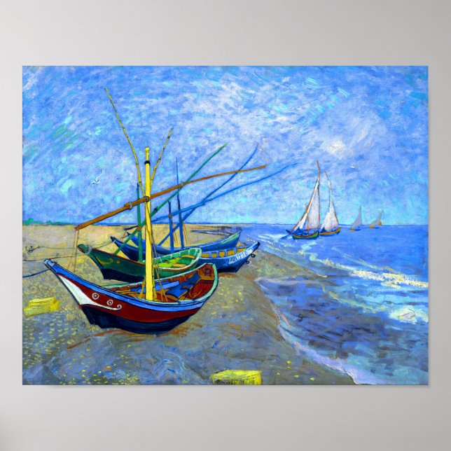 Poster Barcos de Pesca Sardos-Mários Van Gogh Fine (Frente)