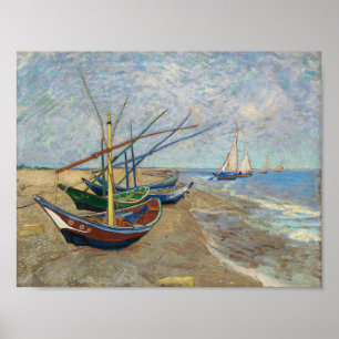 Poster Barcos de Pesca - Vincent Van Gough 1888