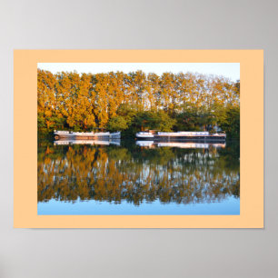 Póster Barcos domésticos do rio Ródano, França