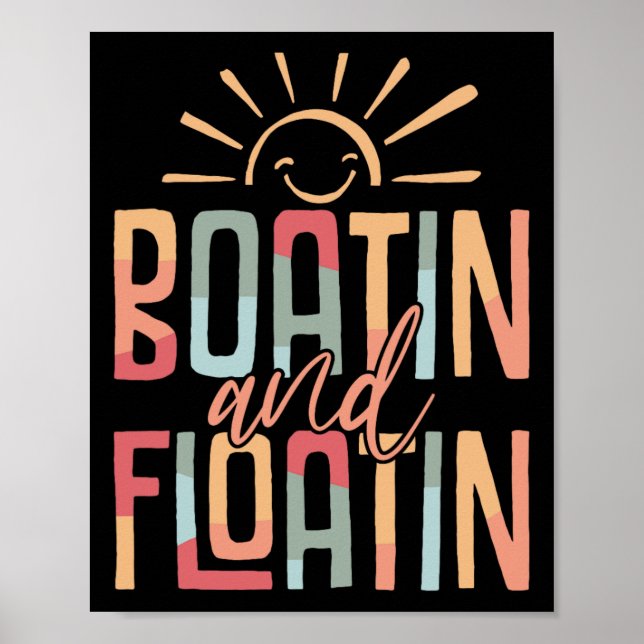 Poster Barcos E Flutuação Férias De Verão Vida No Lago Fl (Frente)