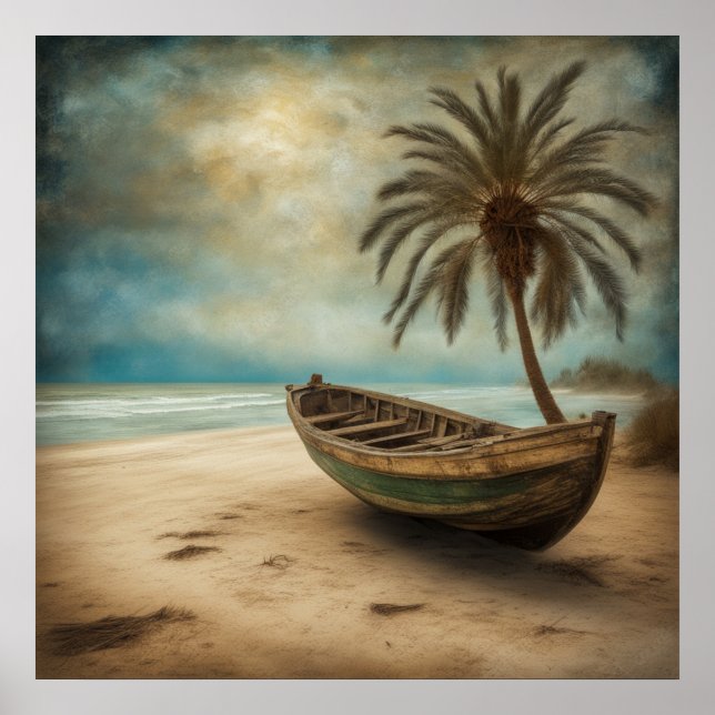 Poster Barcos e Praias - 3 (Frente)