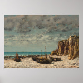 Poster Barcos em uma praia - Gustave Courbet Fine Art