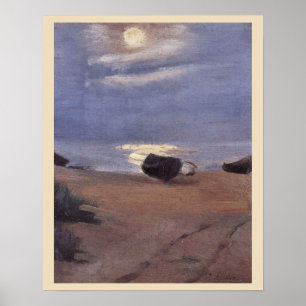 Póster Barcos na Lua em South Beach, Anna Ancher