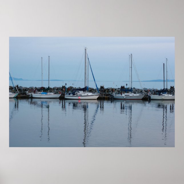 Póster barcos na praia (Frente)