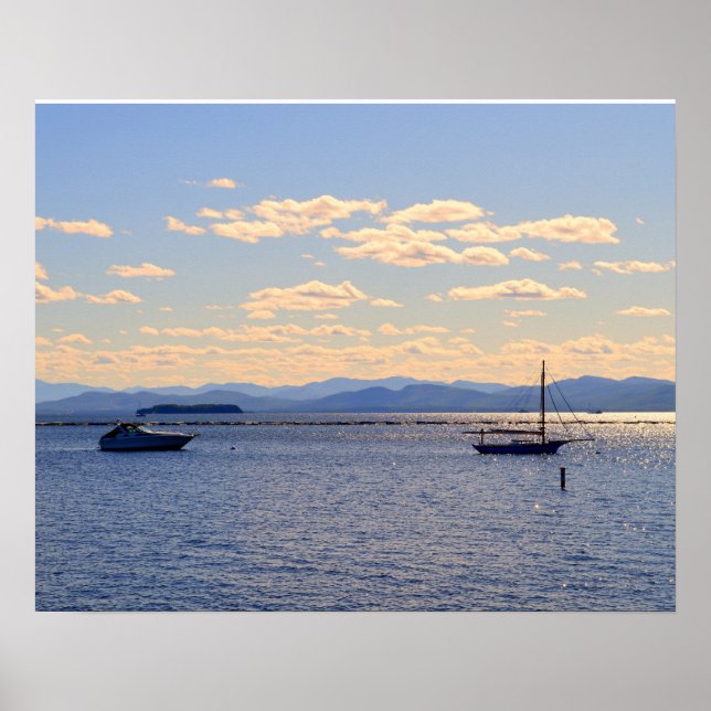 Poster Barcos no lago Champlain (Frente)