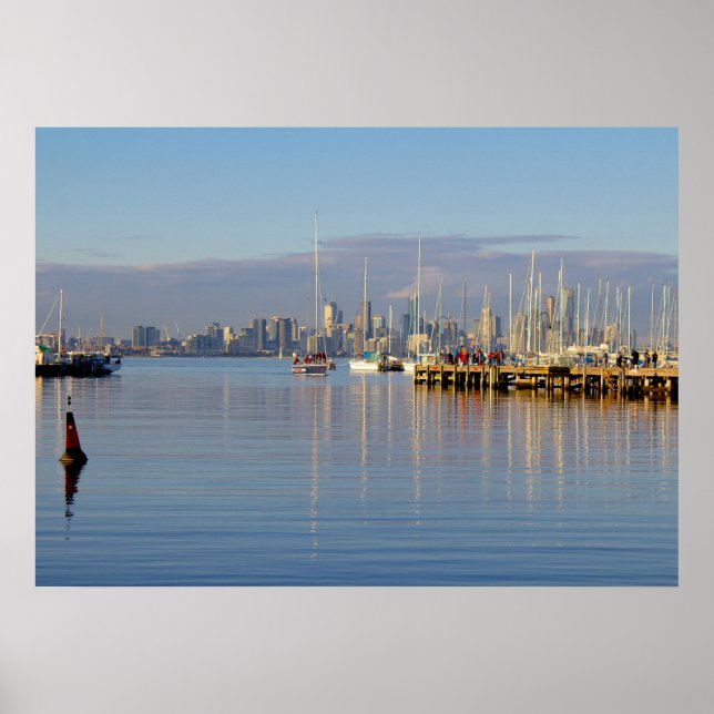 Póster Barcos no porto (Frente)