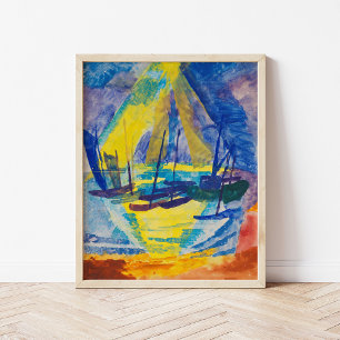 Poster Barcos no Sol da Noite   Fritz Schaefler
