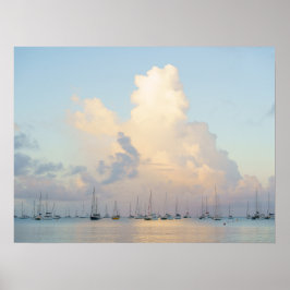Poster Barcos numa baía, Saint-Anne, Martinique sonhador