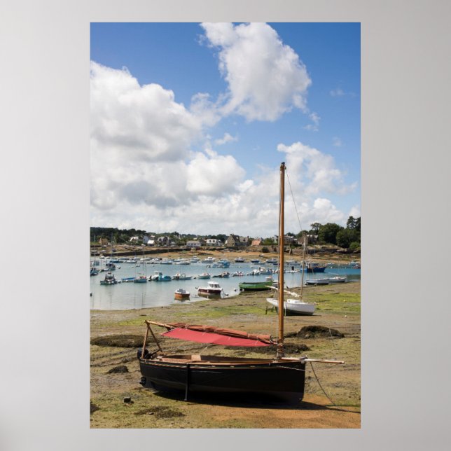 Poster Barcos Pequenos | Ploumanac'H, França (Frente)