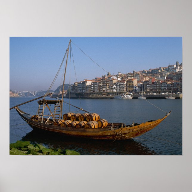 Poster Barcos Rabelo, Porto, Portugal (Frente)