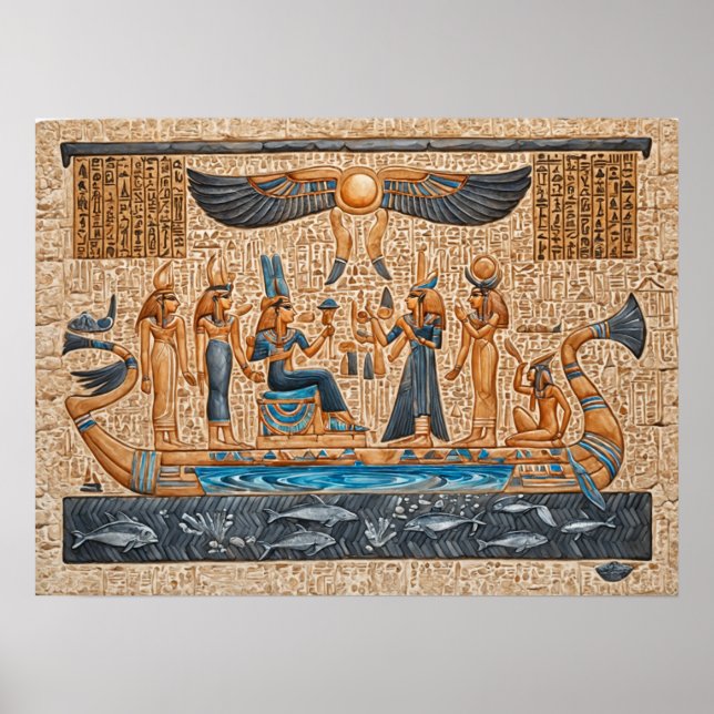 Poster Barcos Solares Faraônicos (Frente)