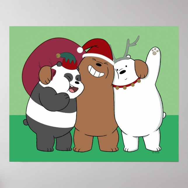 Poster Bare Bears - Saudações de Época (Frente)
