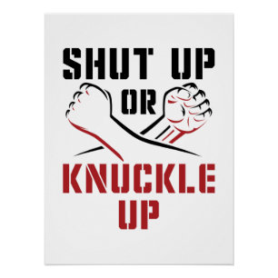 Póster Bare Knuckle Boxing Cala-te ou Arranca-te