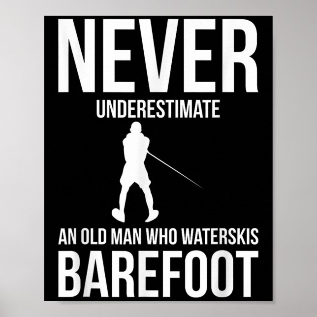Poster Barefoot Water Skiing Water Skis  (Frente)