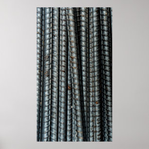 Poster Bares de metal preto